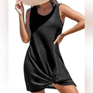 Cupshe Mini Swim Coverup Sleeveless Waffle Knit Medium